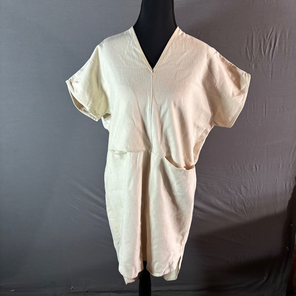 HACKWITH DESIGN HOUSE Vera‎  Cotton Tunic Dress Natural Size XS